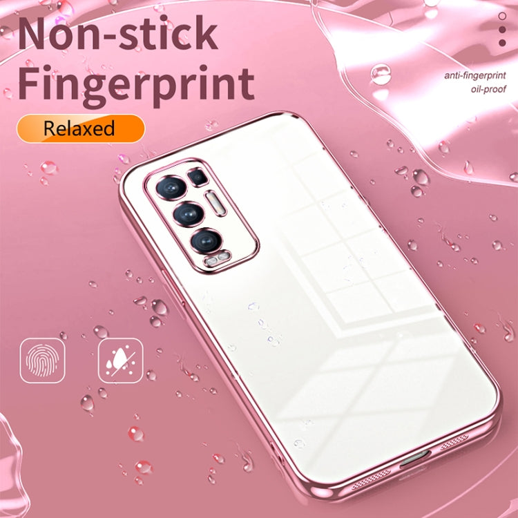 For OPPO Reno5 Pro+ Transparent Plating Fine Hole Phone Case(Transparent) - OPPO Cases by PMC TechLife | Online Shopping South Africa | PMC TechLife | Buy Now Pay Later Mobicred