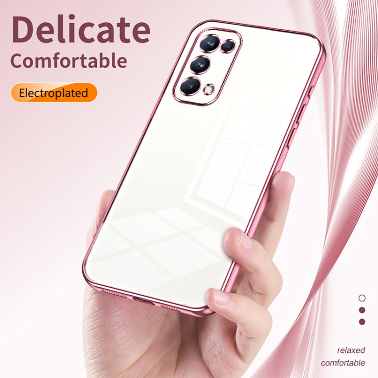 For OPPO Reno5 Pro Transparent Plating Fine Hole Phone Case(Transparent) - free shipping - PMC TechLife - Order now!