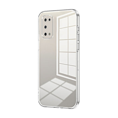 For OPPO K7x / Realme V5 5G Transparent Plating Fine Hole Phone Case(Transparent) - OPPO Cases by PMC Jewellery | Online Shopping South Africa | PMC Jewellery | Buy Now Pay Later Mobicred