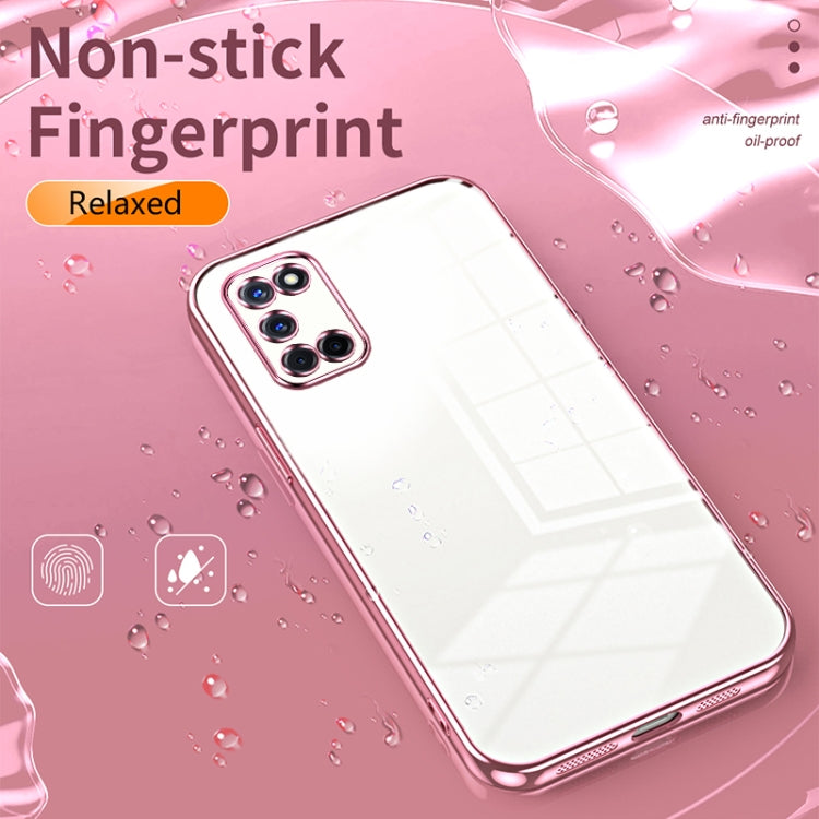 For OPPO A52 / A72 / A92 Transparent Plating Fine Hole Phone Case(Black) - OPPO Cases by PMC TechLife | Online Shopping South Africa | PMC TechLife | Buy Now Pay Later Mobicred