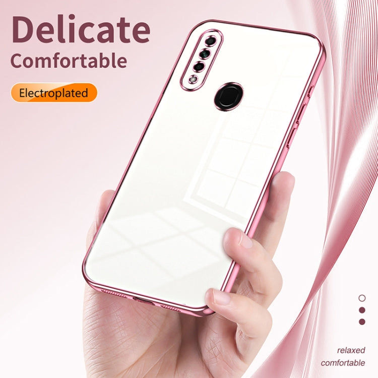 For OPPO A8 / A31 2020 Transparent Plating Fine Hole Phone Case(Gold) - OPPO Cases by PMC Jewellery | Online Shopping South Africa | PMC Jewellery | Buy Now Pay Later Mobicred