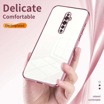 For OPPO Reno2 Z / Reno2 F Transparent Plating Fine Hole Phone Case(Purple) - OPPO Cases by PMC Jewellery | Online Shopping South Africa | PMC Jewellery | Buy Now Pay Later Mobicred