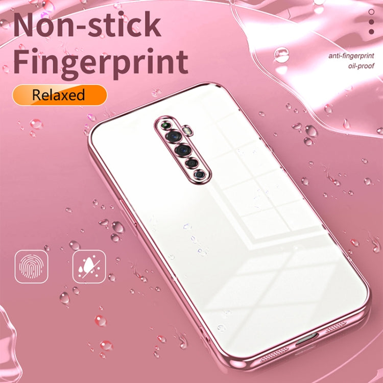 For OPPO Reno2 Z / Reno2 F Transparent Plating Fine Hole Phone Case(Gold) - OPPO Cases by PMC Jewellery | Online Shopping South Africa | PMC Jewellery | Buy Now Pay Later Mobicred