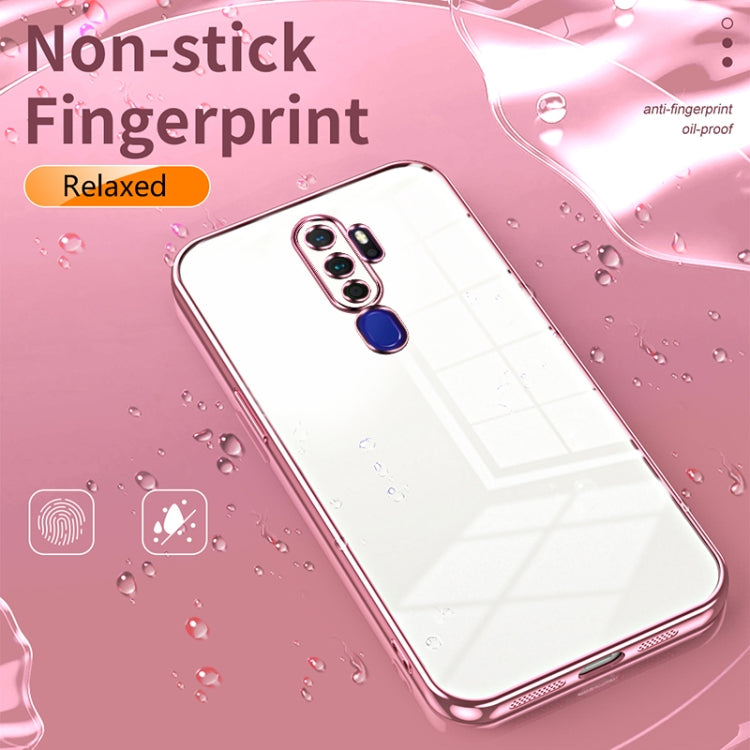 For OPPO A11x / A9 2020 Transparent Plating Fine Hole Phone Case(Purple) - OPPO Cases by PMC TechLife | Online Shopping South Africa | PMC TechLife | Buy Now Pay Later Mobicred