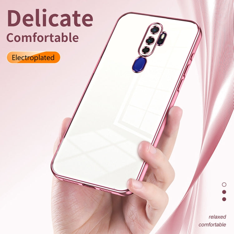 For OPPO A11x / A9 2020 Transparent Plating Fine Hole Phone Case(Purple) - OPPO Cases by PMC TechLife | Online Shopping South Africa | PMC TechLife | Buy Now Pay Later Mobicred