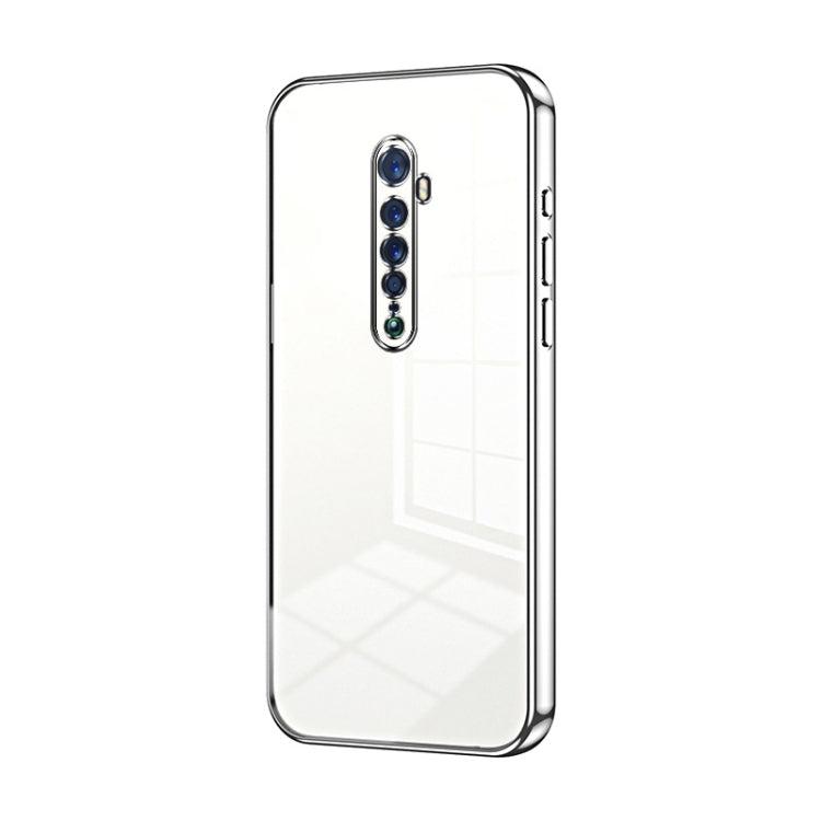 For OPPO Reno2 Transparent Plating Fine Hole Phone Case(Silver) - OPPO Cases by PMC TechLife | Online Shopping South Africa | PMC TechLife | Buy Now Pay Later Mobicred