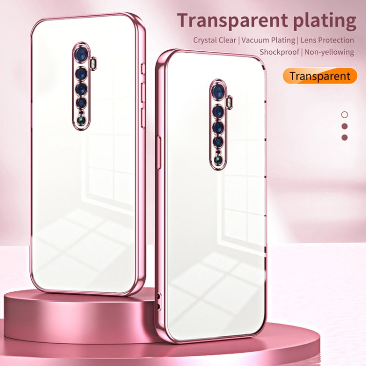 For OPPO Reno2 Transparent Plating Fine Hole Phone Case(Silver) - OPPO Cases by PMC TechLife | Online Shopping South Africa | PMC TechLife | Buy Now Pay Later Mobicred