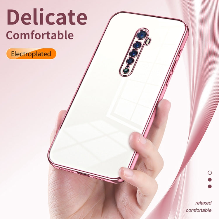 For OPPO Reno2 Transparent Plating Fine Hole Phone Case(Silver) - OPPO Cases by PMC TechLife | Online Shopping South Africa | PMC TechLife | Buy Now Pay Later Mobicred