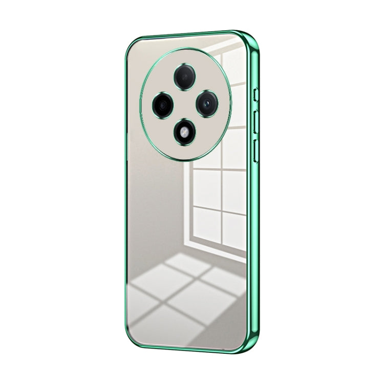 For OPPO A3 Pro Transparent Plating Fine Hole Phone Case(Green) - OPPO Cases by PMC Jewellery | Online Shopping South Africa | PMC Jewellery | Buy Now Pay Later Mobicred