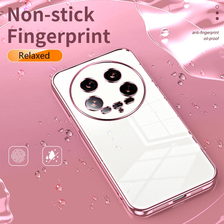 For Xiaomi 14 Ultra Transparent Plating Fine Hole Phone Case(Purple) - 14 Ultra Cases by PMC TechLife | Online Shopping South Africa | PMC TechLife | Buy Now Pay Later Mobicred