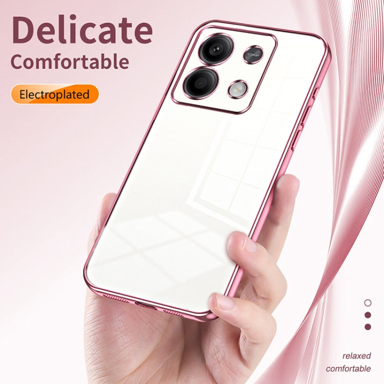 For Xiaomi Redmi Note 13 5G Transparent Plating Fine Hole Phone Case(Transparent) - Note 13 Cases by PMC TechLife | Online Shopping South Africa | PMC TechLife | Buy Now Pay Later Mobicred