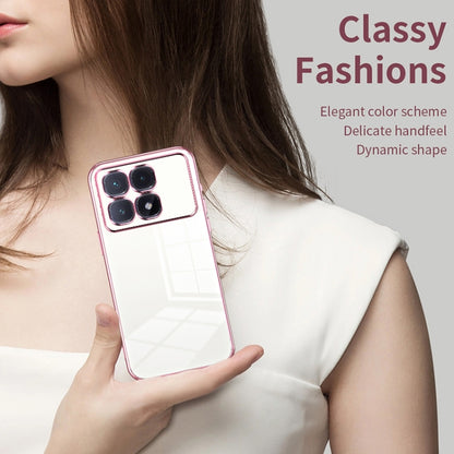 For Xiaomi Redmi K70 Ultra Transparent Plating Fine Hole Phone Case(Purple) - Xiaomi Cases by PMC Jewellery | Online Shopping South Africa | PMC Jewellery | Buy Now Pay Later Mobicred