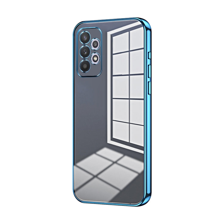 For Samsung Galaxy A32 4G Transparent Plating Fine Hole Phone Case(Blue) - free shipping - PMC TechLife - Order now!