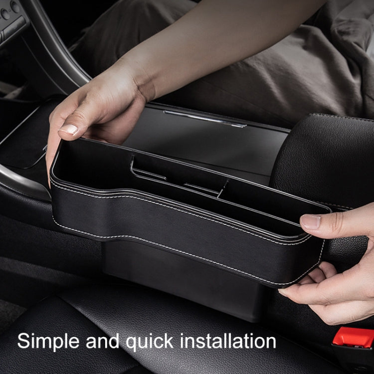 Car Multi-functional Console Box Cup Holder Seat Gap Side Storage Box, Leather Style, Color:Brown(Front Passenger Seat) - Stowing Tidying by PMC TechLife | Online Shopping South Africa | PMC TechLife | Buy Now Pay Later Mobicred