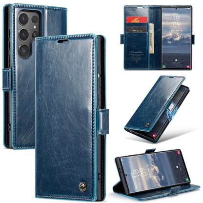 For Samsung Galaxy S24 Ultra 5G CaseMe 003 Crazy Horse Texture Flip Leather Phone Case(Blue Green) - Galaxy S24 Ultra 5G Cases by CaseMe | Online Shopping South Africa | PMC Jewellery | Buy Now Pay Later Mobicred