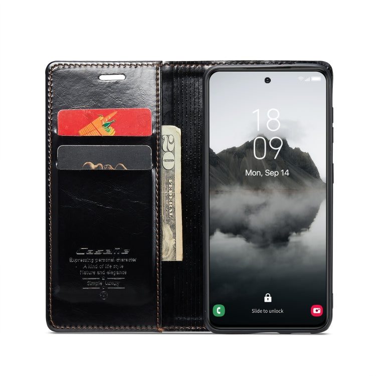 For Samsung Galaxy S24+ 5G CaseMe 003 Crazy Horse Texture Flip Leather Phone Case(Black) - Galaxy S24+ 5G Cases by CaseMe | Online Shopping South Africa | PMC Jewellery | Buy Now Pay Later Mobicred