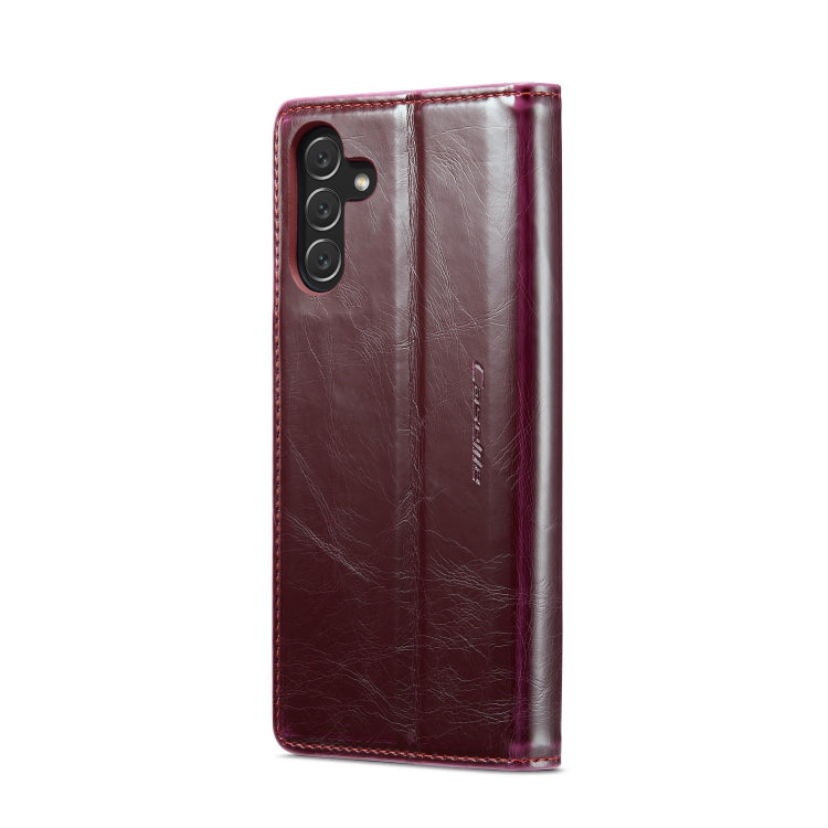 For Samsung Galaxy A15 CaseMe 003 Crazy Horse Texture Flip Leather Phone Case(Mulberry Red) - Galaxy Phone Cases by CaseMe | Online Shopping South Africa | PMC Jewellery | Buy Now Pay Later Mobicred