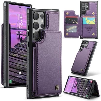 For Samsung Galaxy S24 Ultra 5G CaseMe C22 PC+TPU Business Style RFID Anti-theft Leather Phone Case(Purple) - Galaxy S24 Ultra 5G Cases by CaseMe | Online Shopping South Africa | PMC Jewellery | Buy Now Pay Later Mobicred