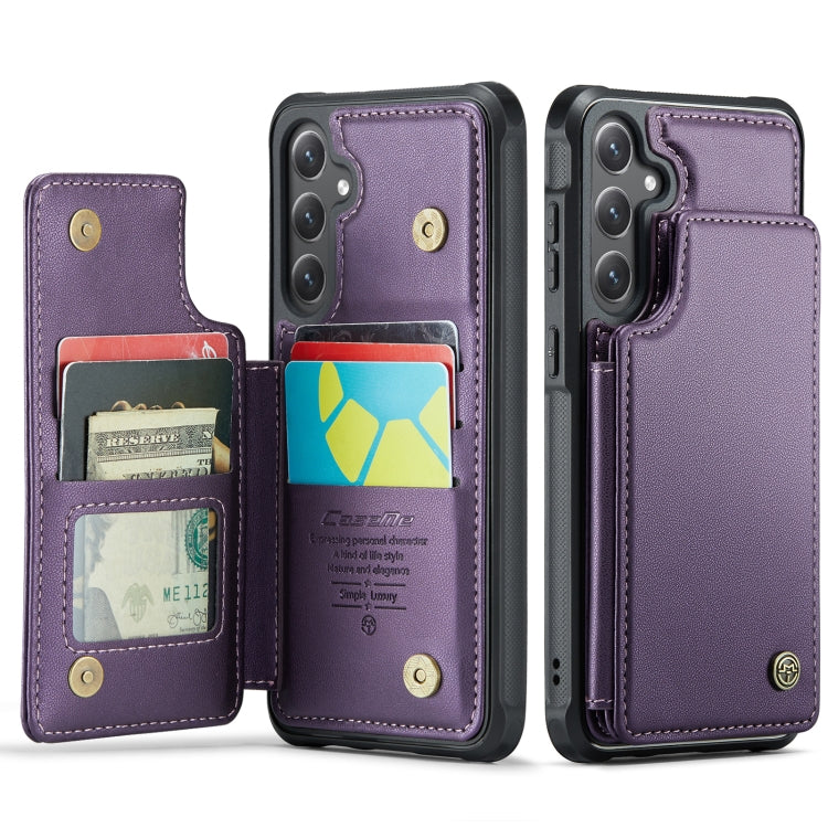 For Samsung Galaxy S24+ 5G CaseMe C22 PC+TPU Business Style RFID Anti-theft Leather Phone Case(Purple) - Galaxy S24+ 5G Cases by CaseMe | Online Shopping South Africa | PMC Jewellery | Buy Now Pay Later Mobicred