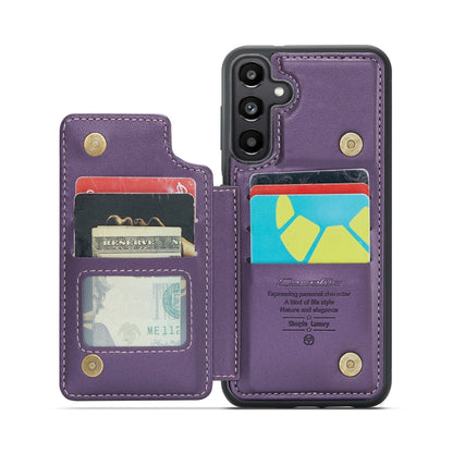 For Samsung Galaxy A25 4G CaseMe C22 PC+TPU Business Style RFID Anti-theft Leather Phone Case(Purple) - Galaxy Phone Cases by CaseMe | Online Shopping South Africa | PMC Jewellery | Buy Now Pay Later Mobicred