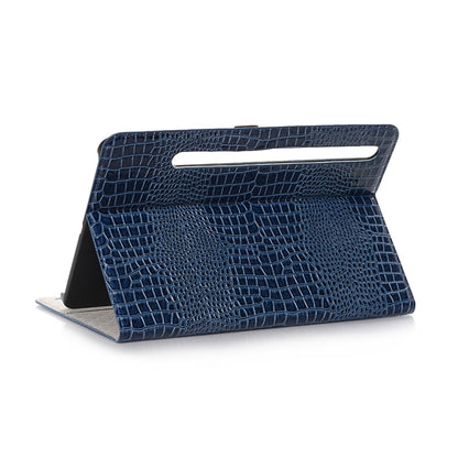 For Samsung Galaxy Tab S9 FE Crocodile Texture Leather Tablet Case(Blue) - Galaxy Tab S9 FE by PMC Jewellery | Online Shopping South Africa | PMC Jewellery | Buy Now Pay Later Mobicred