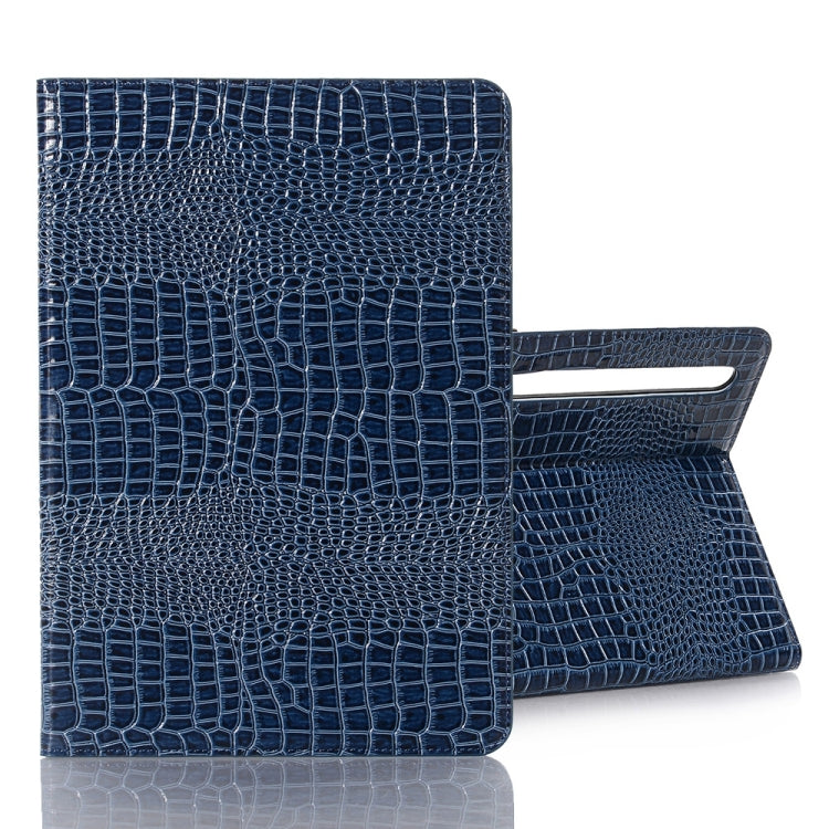 For Samsung Galaxy Tab S9 Crocodile Texture Leather Tablet Case(Blue) - Galaxy Tab S9 Cases by PMC Jewellery | Online Shopping South Africa | PMC Jewellery | Buy Now Pay Later Mobicred