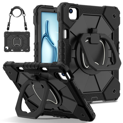 For iPad Air 11 2025 / 2024 Contrast Color Robot Silicone Hybrid PC Tablet Case(Black) - iPad Air 11 2025 / 2024 Cases by PMC Jewellery | Online Shopping South Africa | PMC Jewellery | Buy Now Pay Later Mobicred