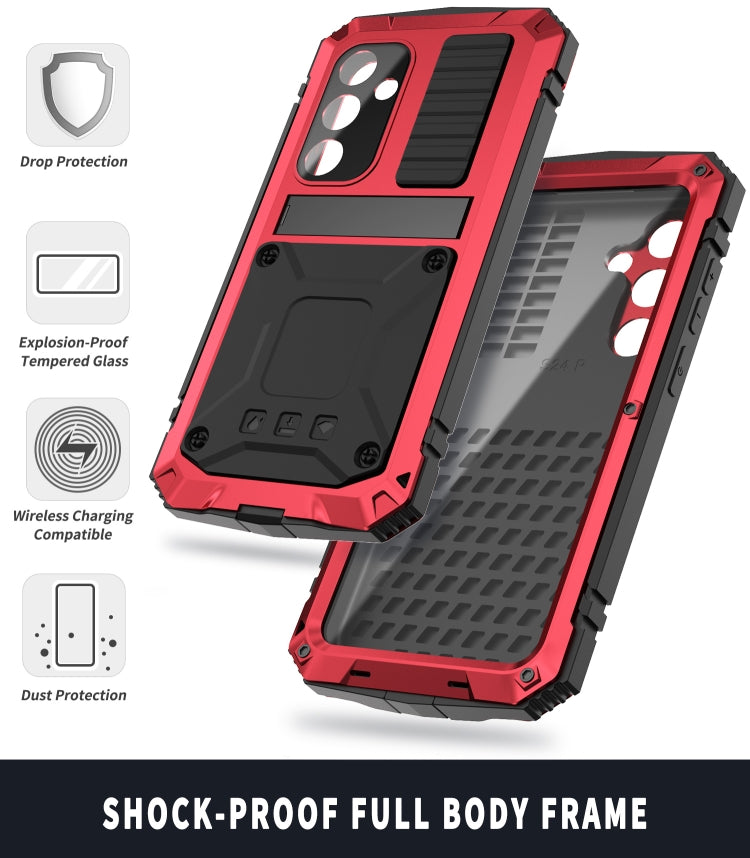 For Samsung Galaxy S24 5G R-JUST Life Waterproof Dustproof Shockproof Phone Case(Red) - Galaxy S24 5G Cases by R-JUST | Online Shopping South Africa | PMC Jewellery | Buy Now Pay Later Mobicred