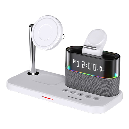 CO9 15W 5 in 1 Multifunctional Wireless Charger Bedside Clock Lamp(White) - Wireless Charger by PMC Jewellery | Online Shopping South Africa | PMC Jewellery | Buy Now Pay Later Mobicred