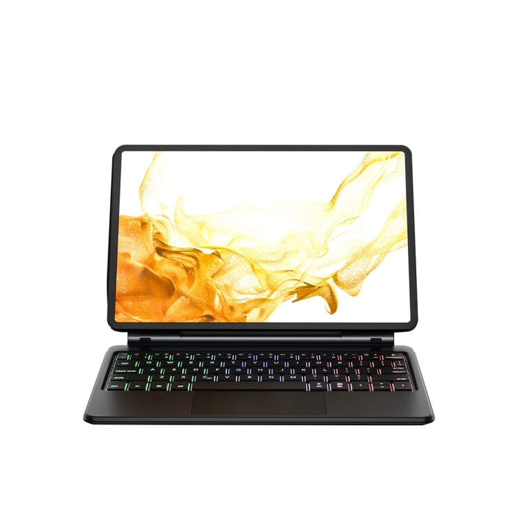 For Samsung Galaxy Tab S9 FE/S9/S8 M11P-B-S9 Magnetic Bluetooth Keyboard Leather Tablet Case(Black) - Samsung Keyboard by PMC TechLife | Online Shopping South Africa | PMC TechLife