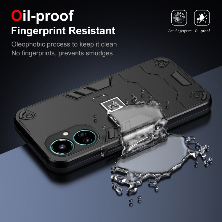 For Tecno Camon 19 2 in 1 Shockproof Phone Case(Black) - free shipping - PMC TechLife - Order now!