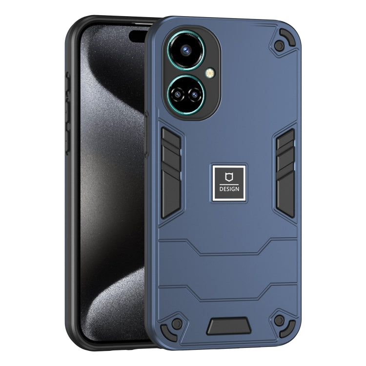 For Tecno Camon 19 2 in 1 Shockproof Phone Case(Blue) - Tecno Cases by PMC TechLife | Online Shopping South Africa | PMC TechLife | Buy Now Pay Later Mobicred