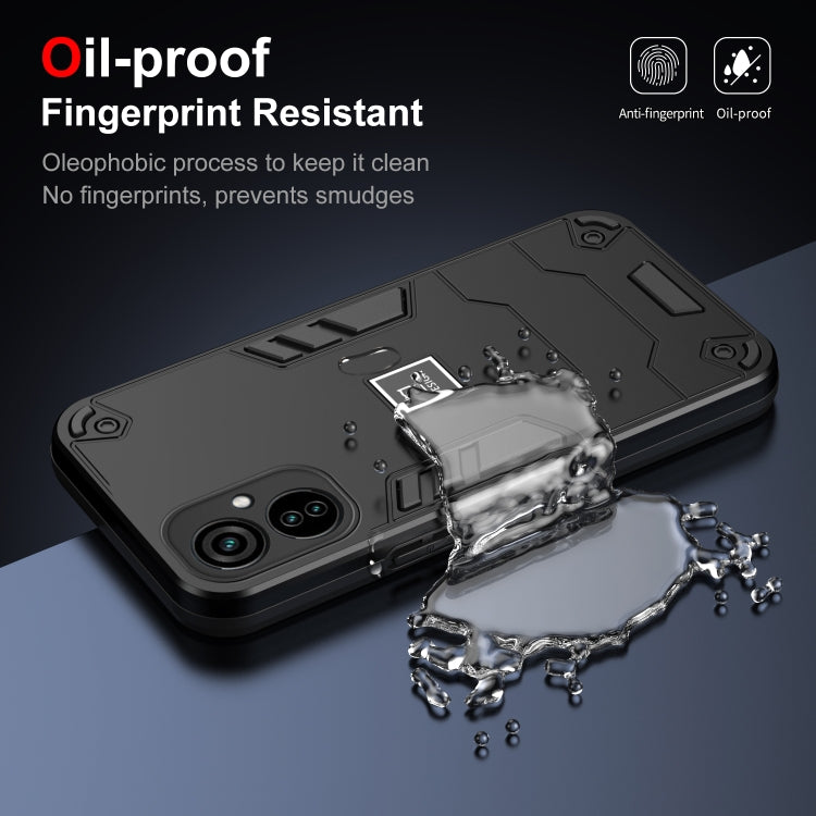 For Tecno Camon 19 Neo 2 in 1 Shockproof Phone Case(Black) - Tecno Cases by PMC TechLife | Online Shopping South Africa | PMC TechLife | Buy Now Pay Later Mobicred