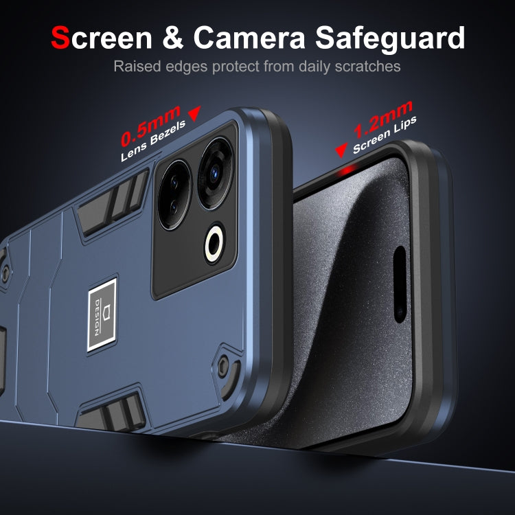 For Tecno Camon 20 Pro 4G 2 in 1 Shockproof Phone Case(Blue) - Tecno Cases by PMC TechLife | Online Shopping South Africa | PMC TechLife | Buy Now Pay Later Mobicred