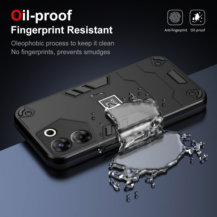 For Tecno Camon 20 Pro 5G 2 in 1 Shockproof Phone Case(Black) - Tecno Cases by PMC TechLife | Online Shopping South Africa | PMC TechLife | Buy Now Pay Later Mobicred