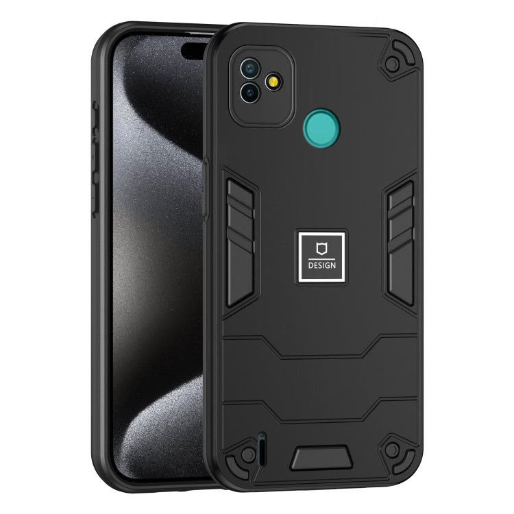 For Tecno Pop 5P 2 in 1 Shockproof Phone Case(Black) - Tecno Cases by PMC TechLife | Online Shopping South Africa | PMC TechLife | Buy Now Pay Later Mobicred