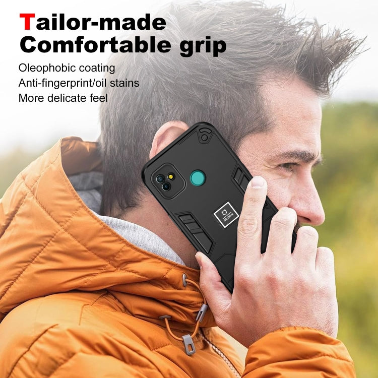 For Tecno Pop 5P 2 in 1 Shockproof Phone Case(Black) - Tecno Cases by PMC TechLife | Online Shopping South Africa | PMC TechLife | Buy Now Pay Later Mobicred