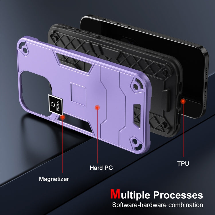 For Tecno Pop 7 Pro 2 in 1 Shockproof Phone Case(Purple) - Tecno Cases by PMC TechLife | Online Shopping South Africa | PMC TechLife | Buy Now Pay Later Mobicred