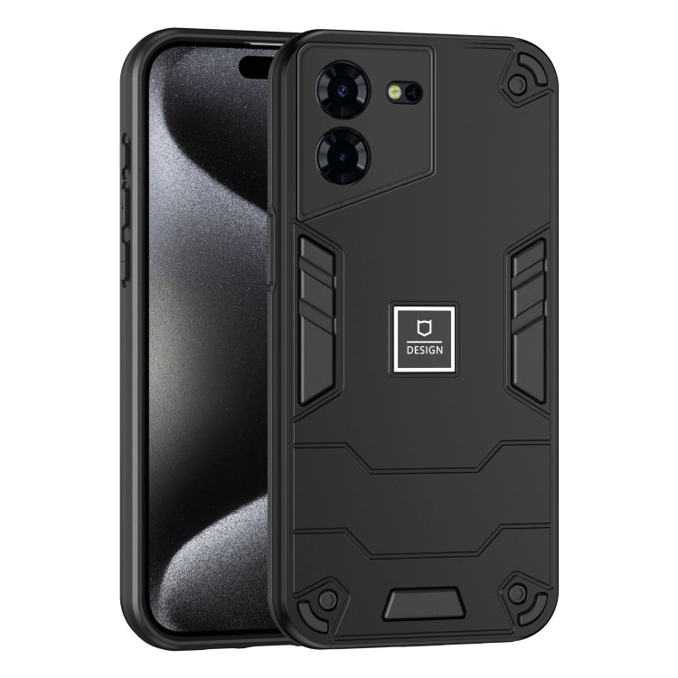 For Tecno Pova 5 Pro 2 in 1 Shockproof Phone Case(Black) - Tecno Cases by PMC TechLife | Online Shopping South Africa | PMC TechLife | Buy Now Pay Later Mobicred