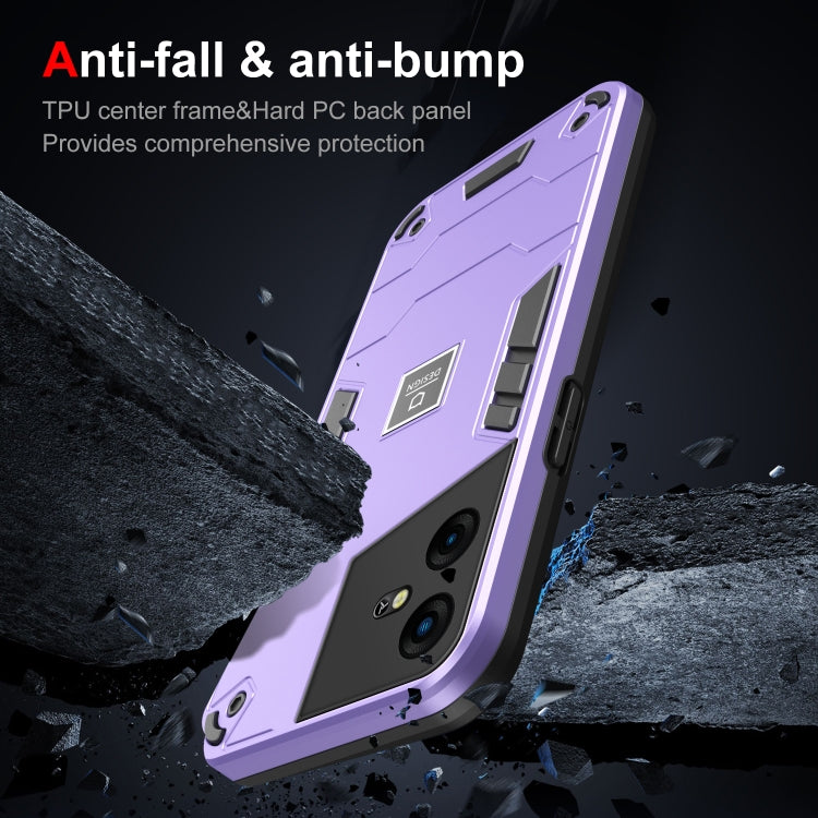 For Tecno Pova Neo 3 2 in 1 Shockproof Phone Case(Purple) - Tecno Cases by PMC TechLife | Online Shopping South Africa | PMC TechLife | Buy Now Pay Later Mobicred
