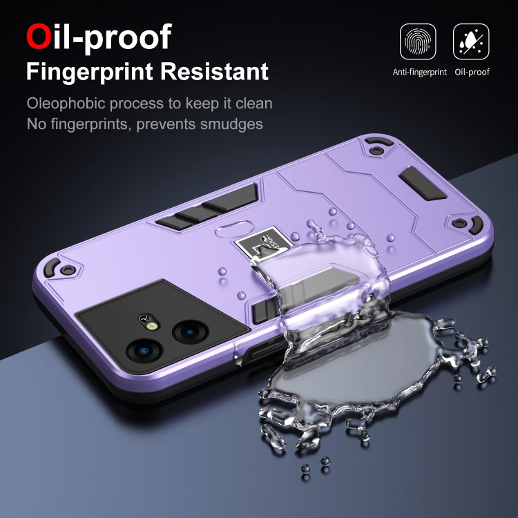 For Tecno Pova Neo 3 2 in 1 Shockproof Phone Case(Purple) - Tecno Cases by PMC TechLife | Online Shopping South Africa | PMC TechLife | Buy Now Pay Later Mobicred