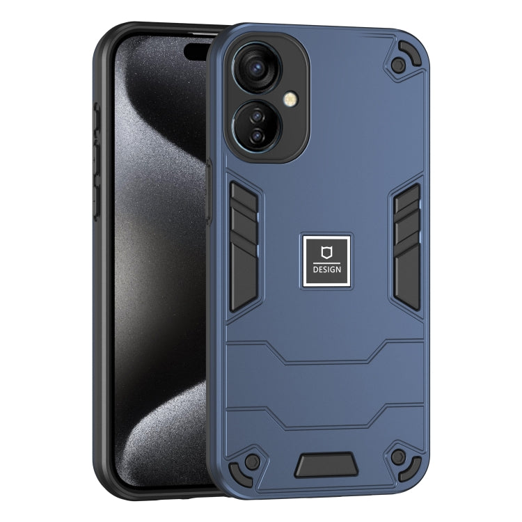 For Tecno Spark 9T 2 in 1 Shockproof Phone Case(Blue) - Tecno Cases by PMC TechLife | Online Shopping South Africa | PMC TechLife | Buy Now Pay Later Mobicred