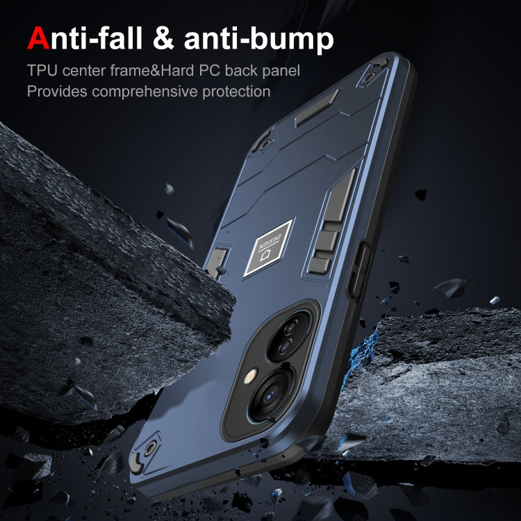 For Tecno Spark 9T 2 in 1 Shockproof Phone Case(Blue) - Tecno Cases by PMC TechLife | Online Shopping South Africa | PMC TechLife | Buy Now Pay Later Mobicred