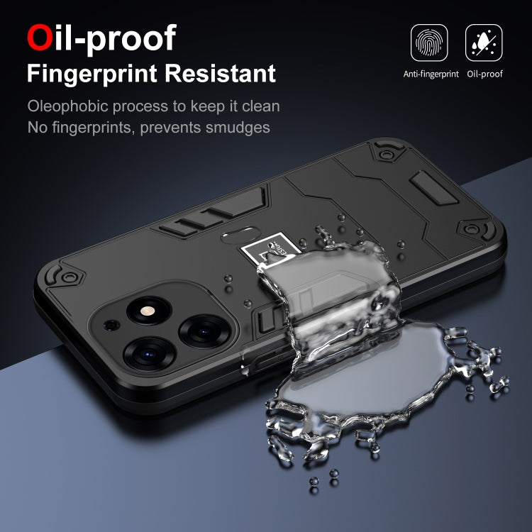 For Tecno Spark 10 Pro 2 in 1 Shockproof Phone Case(Black) - Tecno Cases by PMC TechLife | Online Shopping South Africa | PMC TechLife | Buy Now Pay Later Mobicred