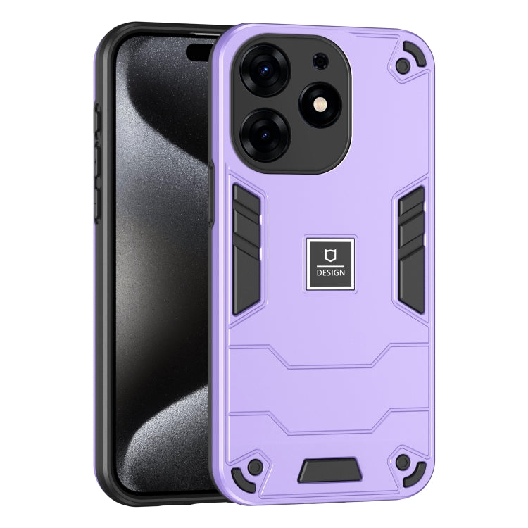 For Tecno Spark 10 Pro 2 in 1 Shockproof Phone Case(Purple) - Tecno Cases by PMC TechLife | Online Shopping South Africa | PMC TechLife | Buy Now Pay Later Mobicred