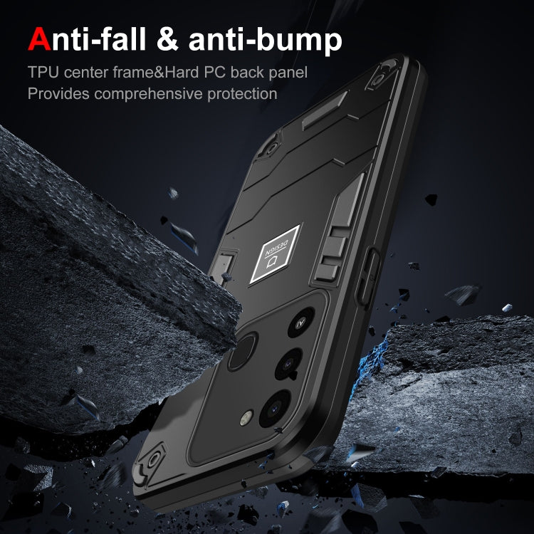 For Tecno Spark Go 2022 2 in 1 Shockproof Phone Case(Black) - Tecno Cases by PMC TechLife | Online Shopping South Africa | PMC TechLife | Buy Now Pay Later Mobicred