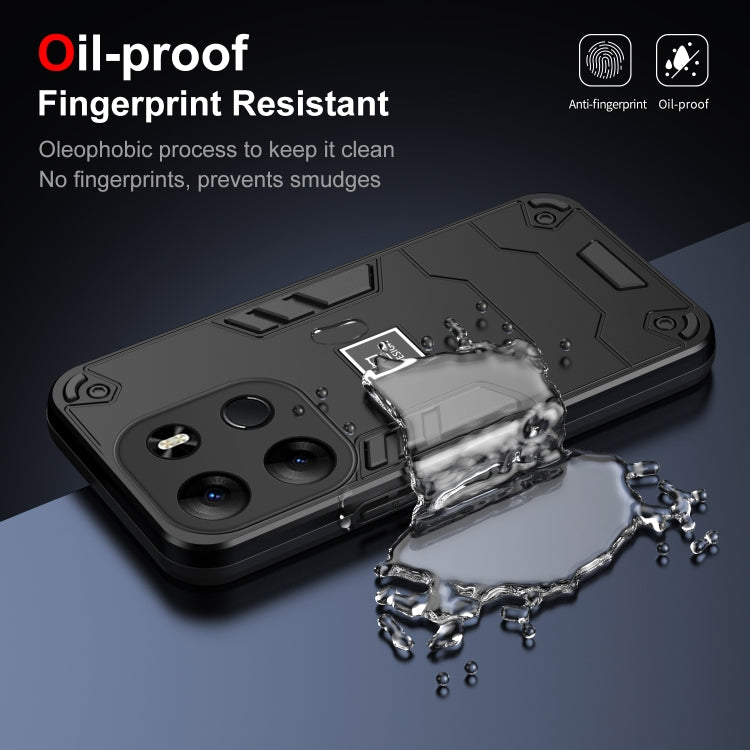 For Tecno Spark Go 2023 2 in 1 Shockproof Phone Case(Black) - Tecno Cases by PMC TechLife | Online Shopping South Africa | PMC TechLife | Buy Now Pay Later Mobicred