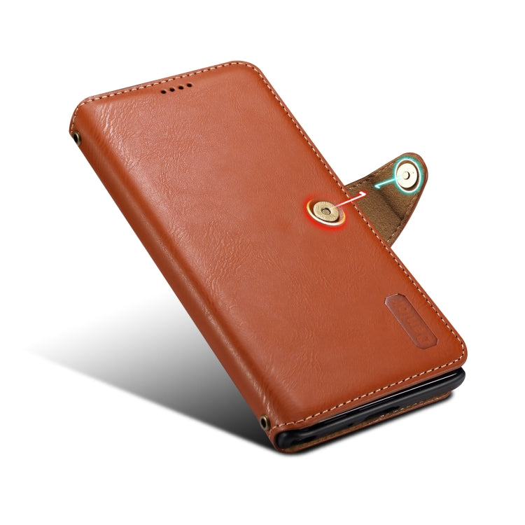 For Samsung Galaxy S24 Ultra 5G Denior Cowhide Texture Wallet Style Leather Phone Case(Brown) - Galaxy S24 Ultra 5G Cases by Denior | Online Shopping South Africa | PMC Jewellery | Buy Now Pay Later Mobicred