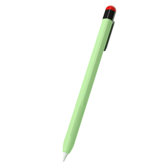 For Apple Pencil 2 Pen Clip Silicone Stylus Pen Protective Case(Matcha Green) - Pencil Accessories by PMC Jewellery | Online Shopping South Africa | PMC Jewellery | Buy Now Pay Later Mobicred