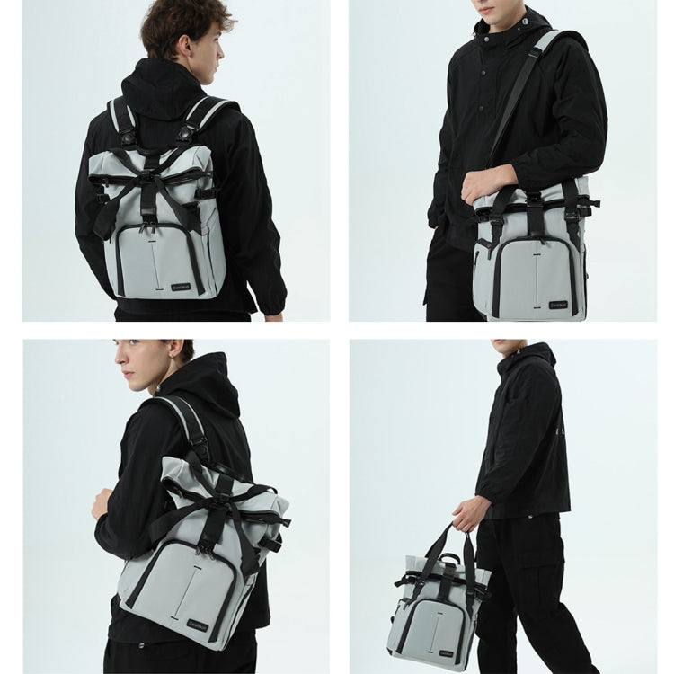 Cwatcun D95 Large Capacity Photography Backpack Shoulders Laptop Camera Bag, Size:30.5 x 18 x 38cm(Dark Black) - free shipping - PMC TechLife - Order now!